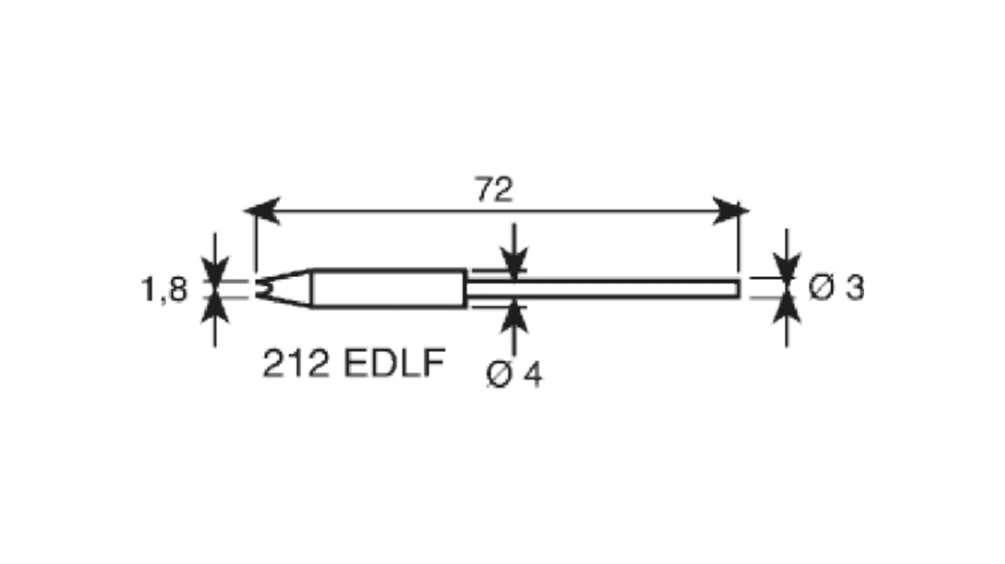 Ersa Lötspitze 1.8 mm flach Serie 212 für Mikrowerkzeug