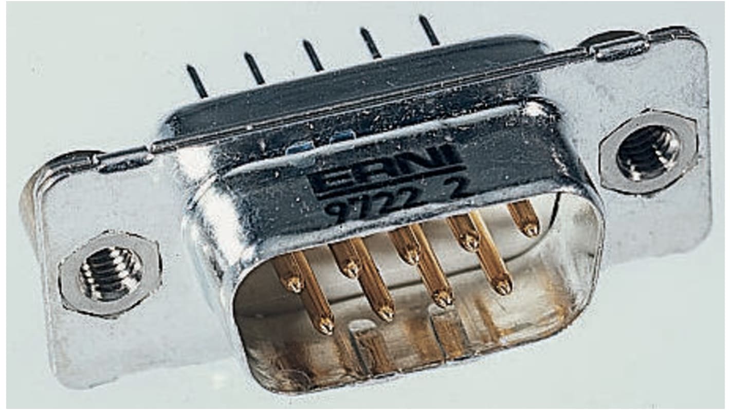 Provertha TMC 9 Way Through Hole D-sub Connector Socket, 2.84mm Pitch, with 4-40 UNC Inserts