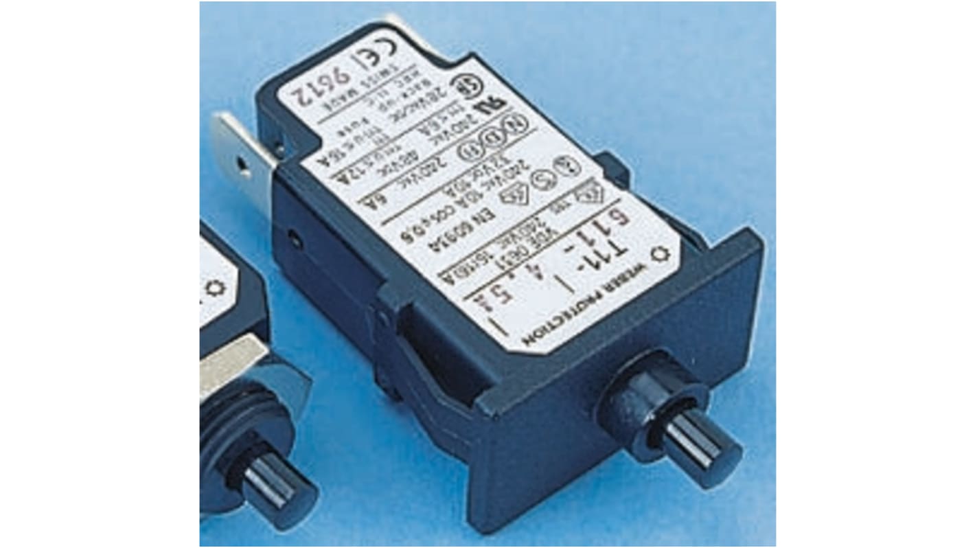 Schurter Thermal Circuit Breaker - T11 Single Pole 240V ac Voltage Rating, 8A Current Rating