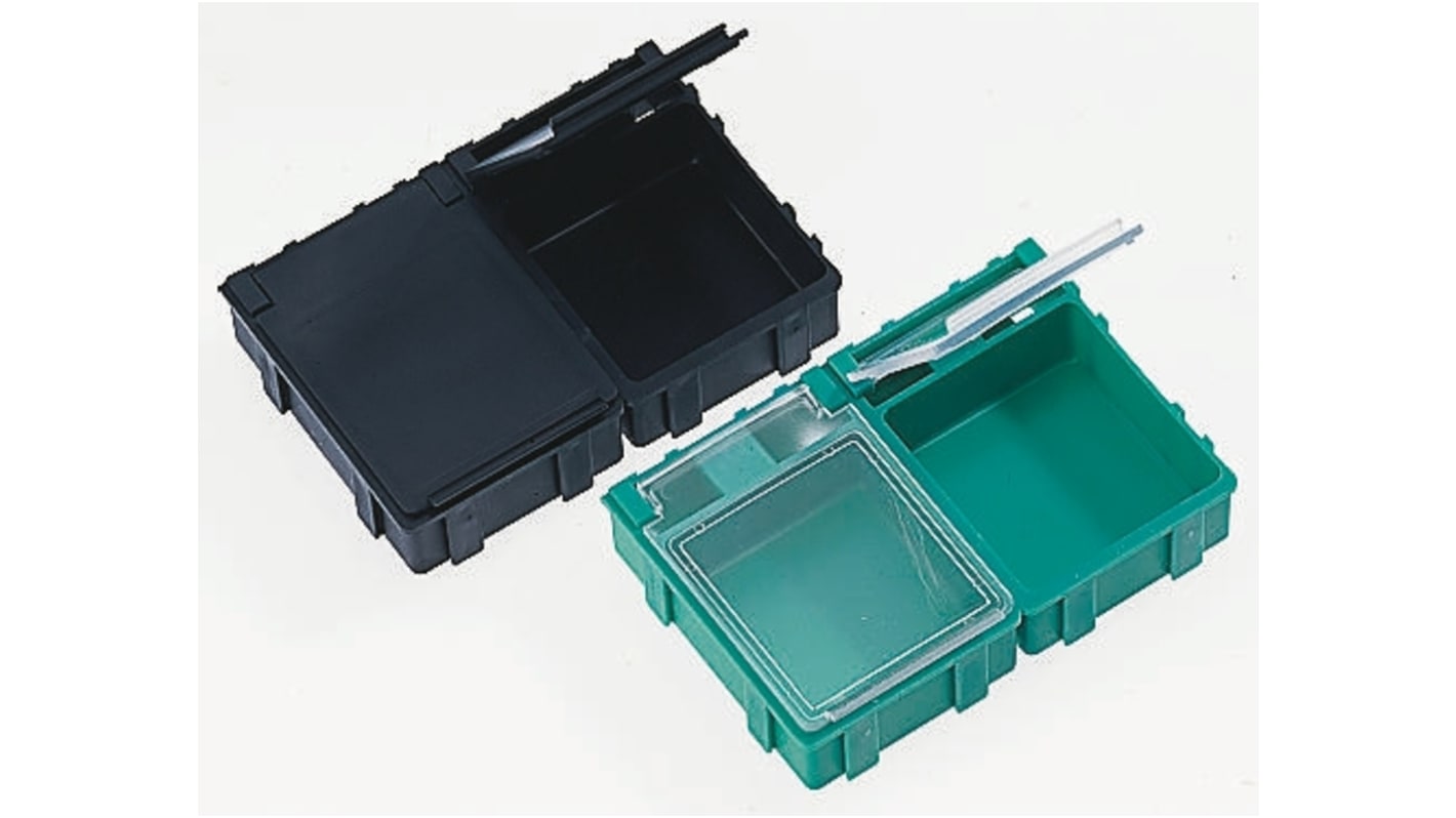 SMD-BOX N 1-2-3-8-1 | Blue/clear std SMD hinged lid box,N1 | RS