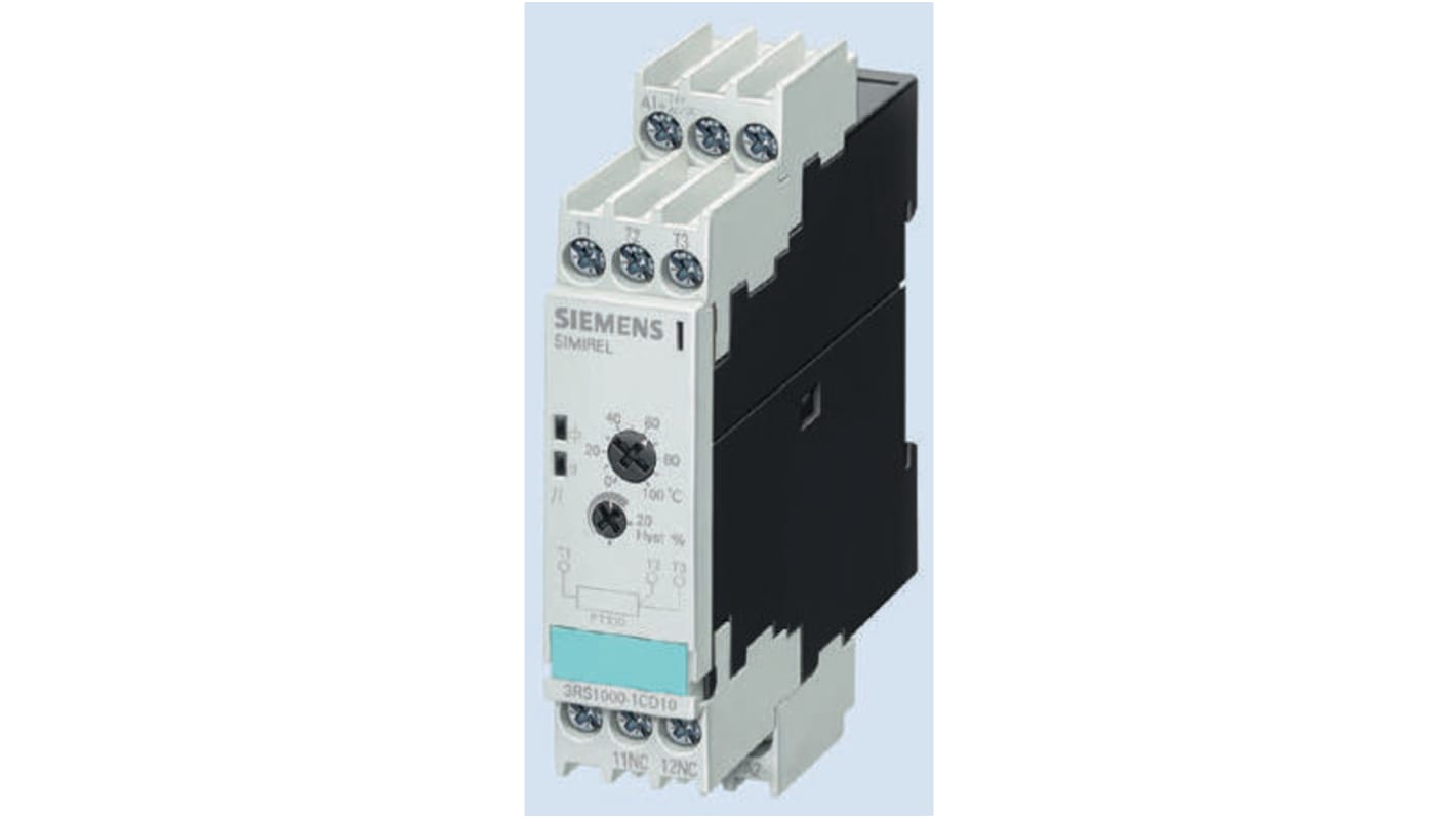 3RS10101CK00 Siemens Temperature Monitoring Relay, 50 → +50°C, SPDT