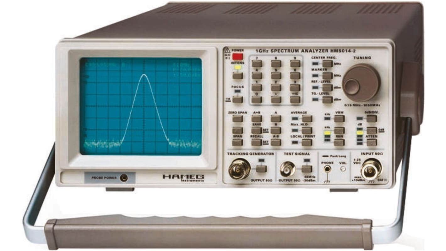 Hameg Spektrumanalysator, 1.05GHz, 0,15 MHz / 1.05GHz, RS-232, ISO-kalibriert