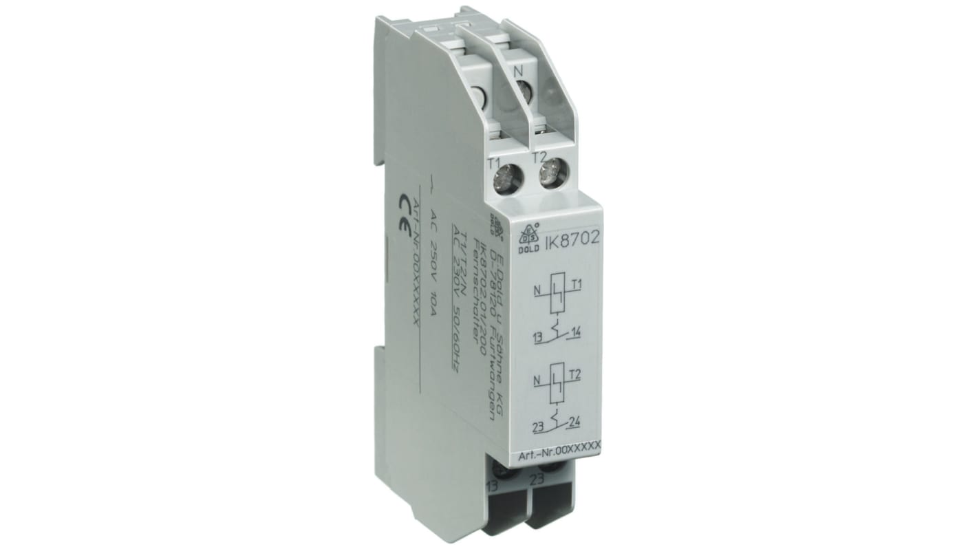 Relé de supervisión de Corriente Dold serie IK 8702, SPST, para carril DIN