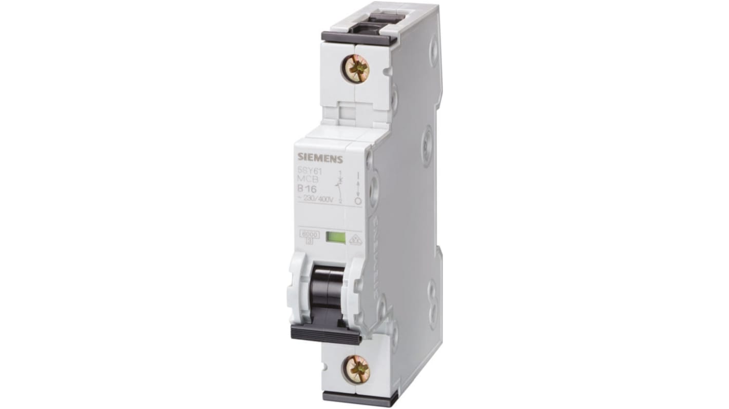 Siemens Sentron 5SY6 MCB, 1P, 20A Curve B, 230V AC, 6 kA Breaking Capacity