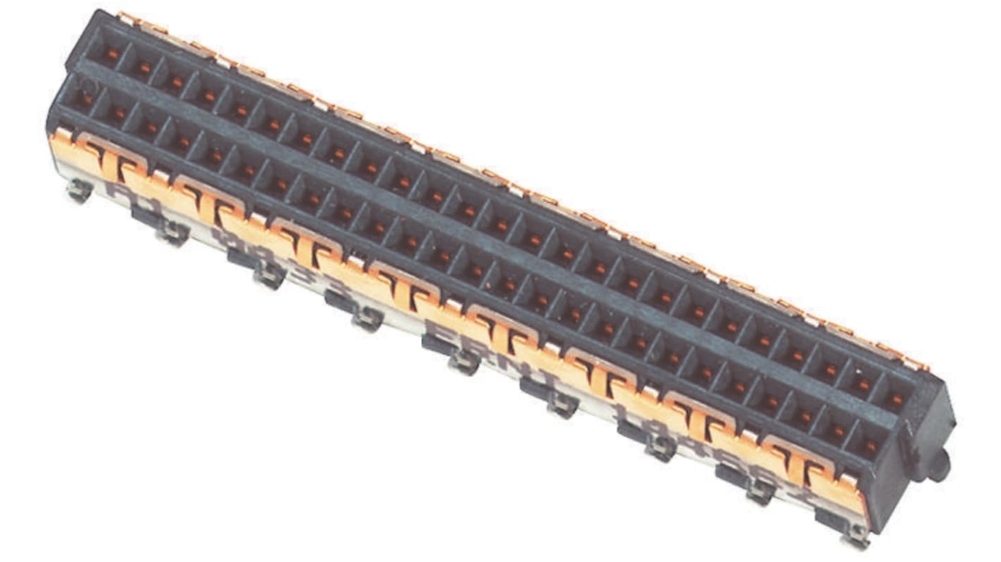ERNI 基板ヘッダ, 50極, 2列, ストレート, 基板対基板 1mm MicroSpeedシリーズ