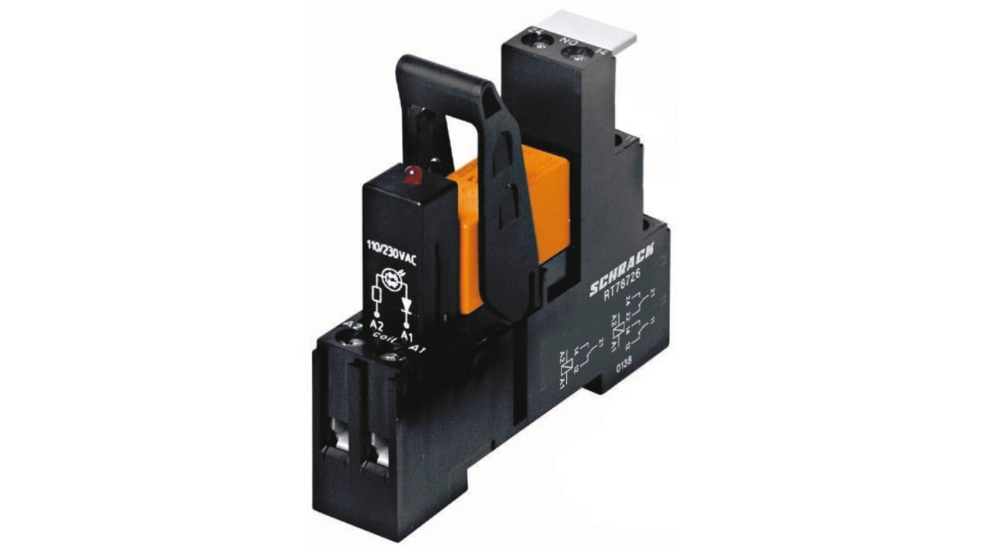 TE Connectivity RT Series Interface Relay, DIN Rail Mount, 24V dc Coil, SPDT, 1-Pole