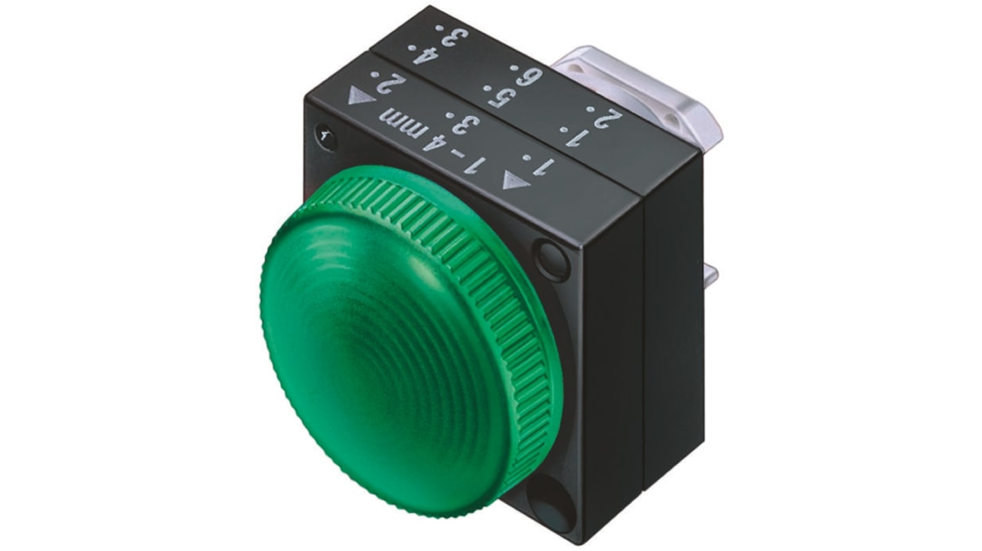 Siemens Green Pilot Light Head, 22mm Cutout 3SB3 Series