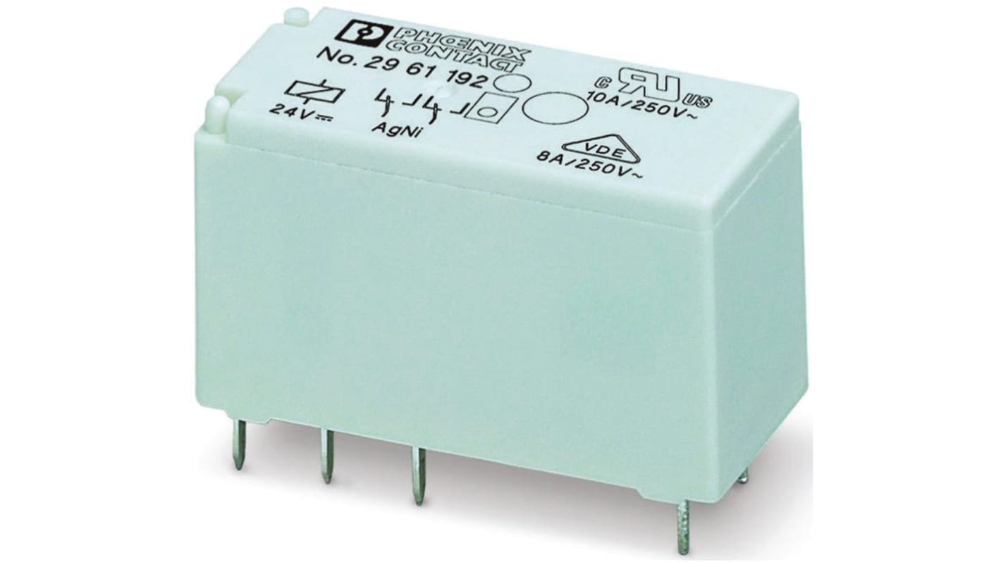 Przekaźnik mocy 12V dc SPDT Phoenix Contact, montaż PCB 360Ω Otwór przezierny