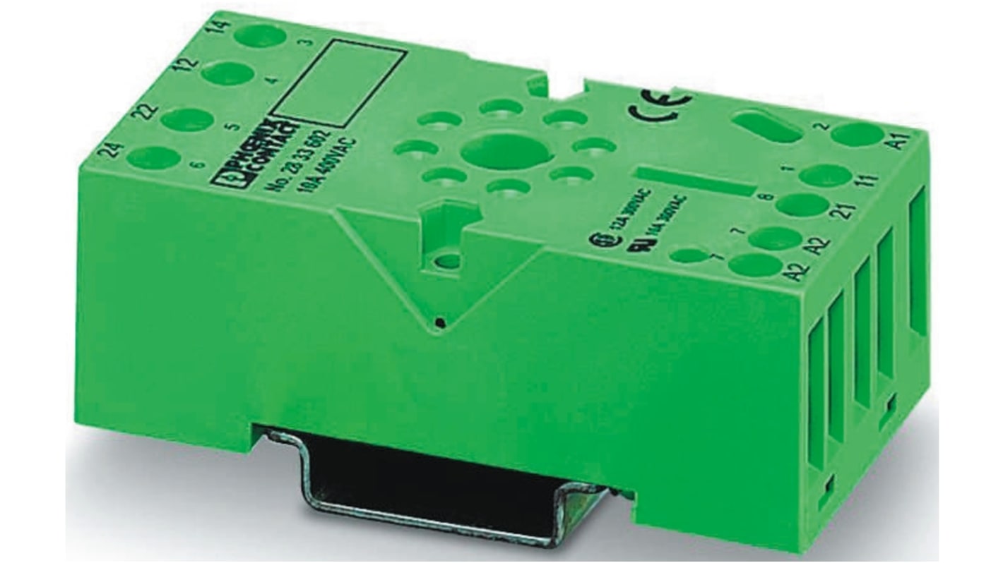 Phoenix Contact PR3-BSC 400V ac/dc DIN Rail Relay Socket, for use with PR3 series