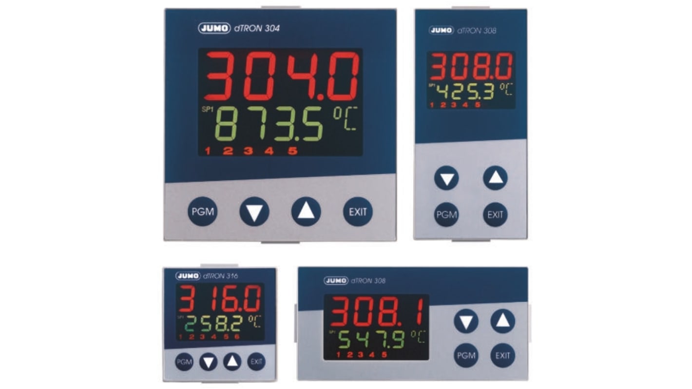 Controlador de temperatura PID Jumo, 96 x 96mm, 110 → 240 V ac RTD