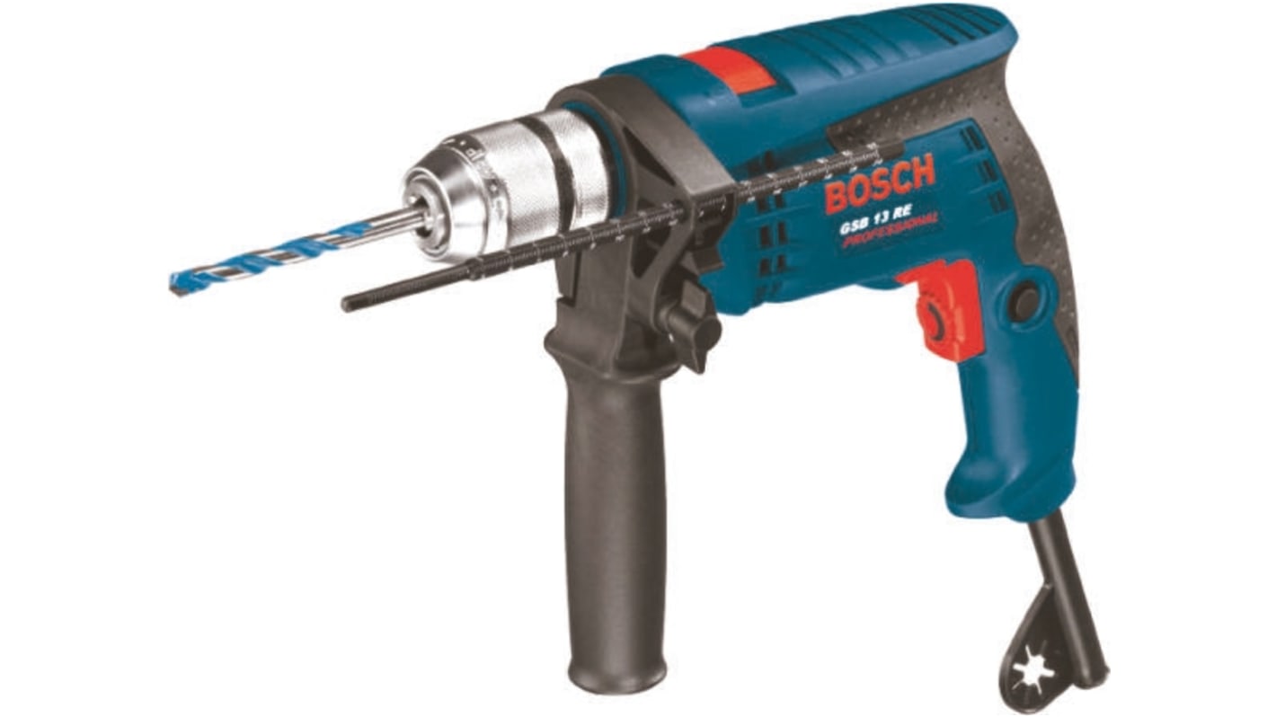 Taladro de impacto con cable Bosch, GSB 13 RE, 1.5 → 13mm, 230V, 0 → 2800rpm, 600W