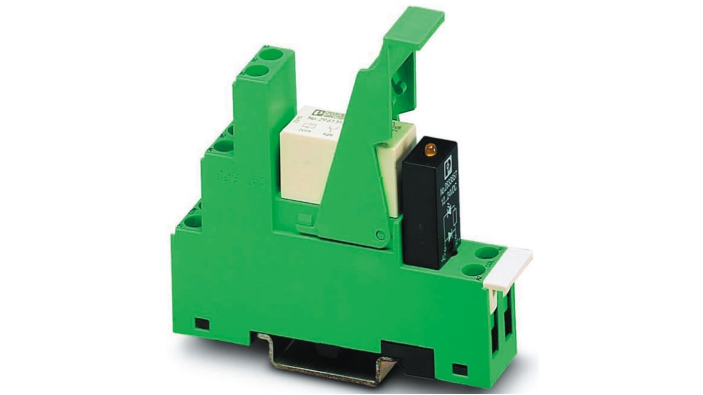 Phoenix Contact PR1-RSC3-LV-230AC/2X21 Series Interface Relay Module, DIN Rail Mount, 230V ac Coil, DPDT, 2-Pole