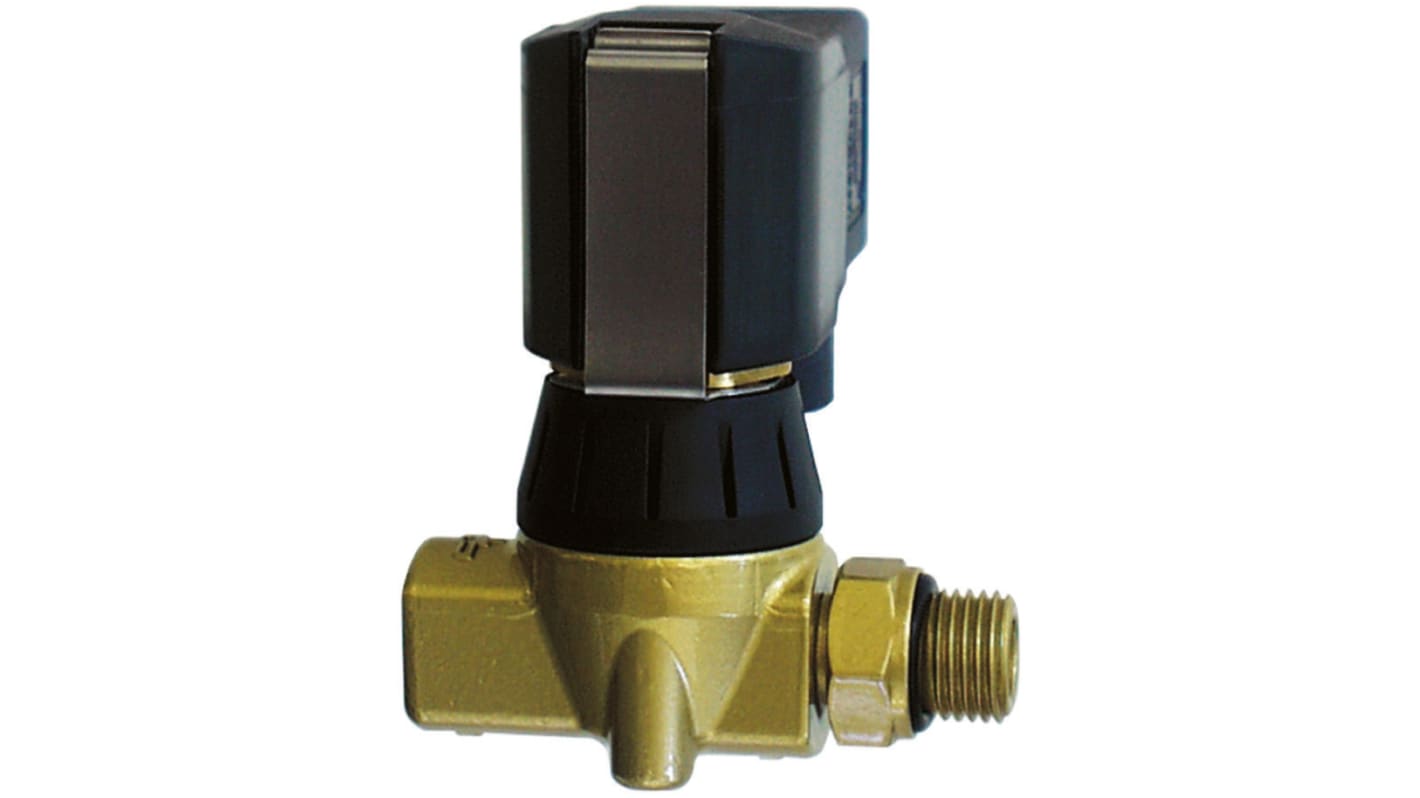 Válvula de solenoide Buschjost 84660 de 3 puertos, Hembra G de 1/4 pulg., Directo, NC de 230 Vac