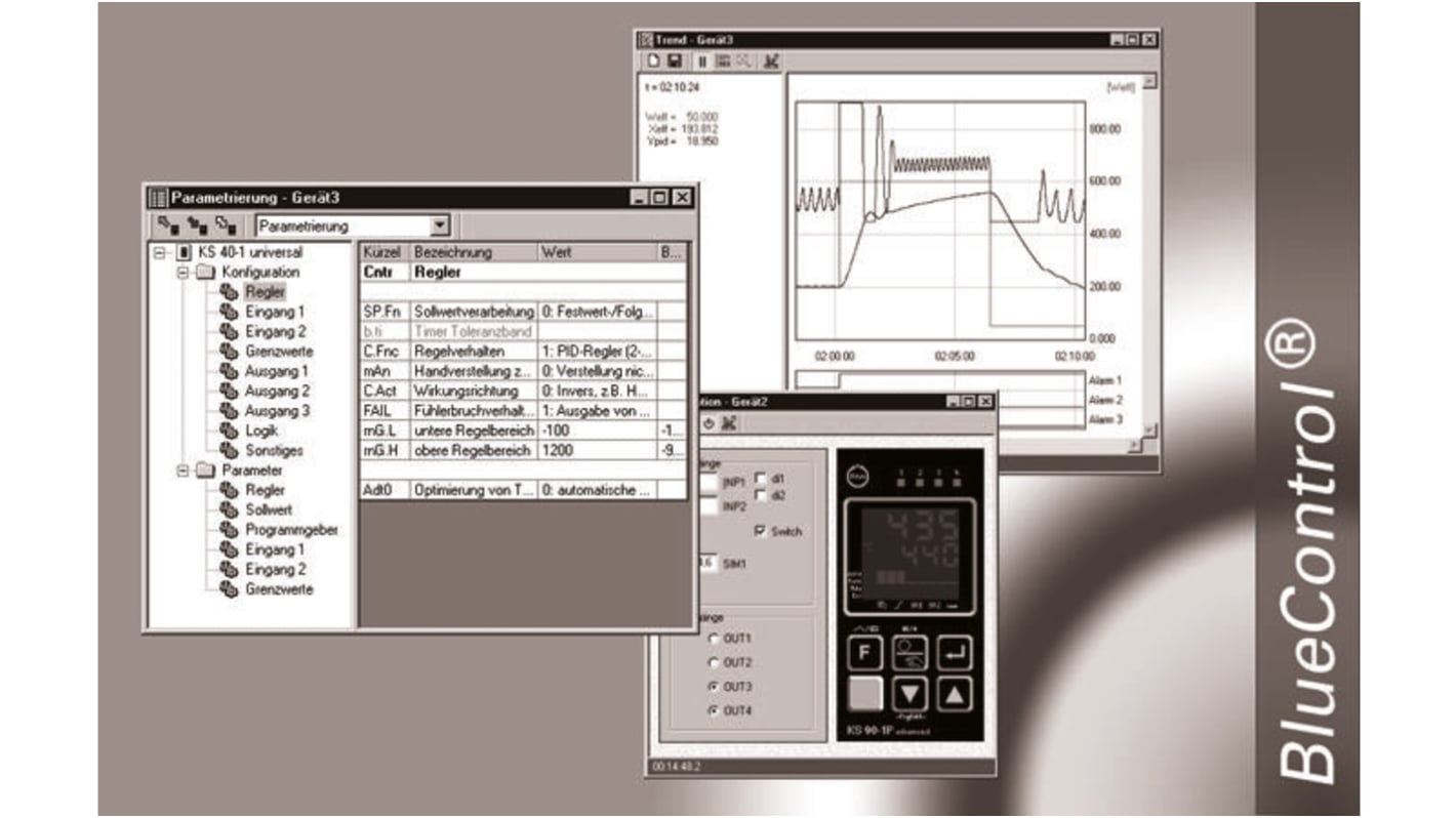 P.M.A Temperatur-Steuersoftware für Serie KS800, Serie KS816