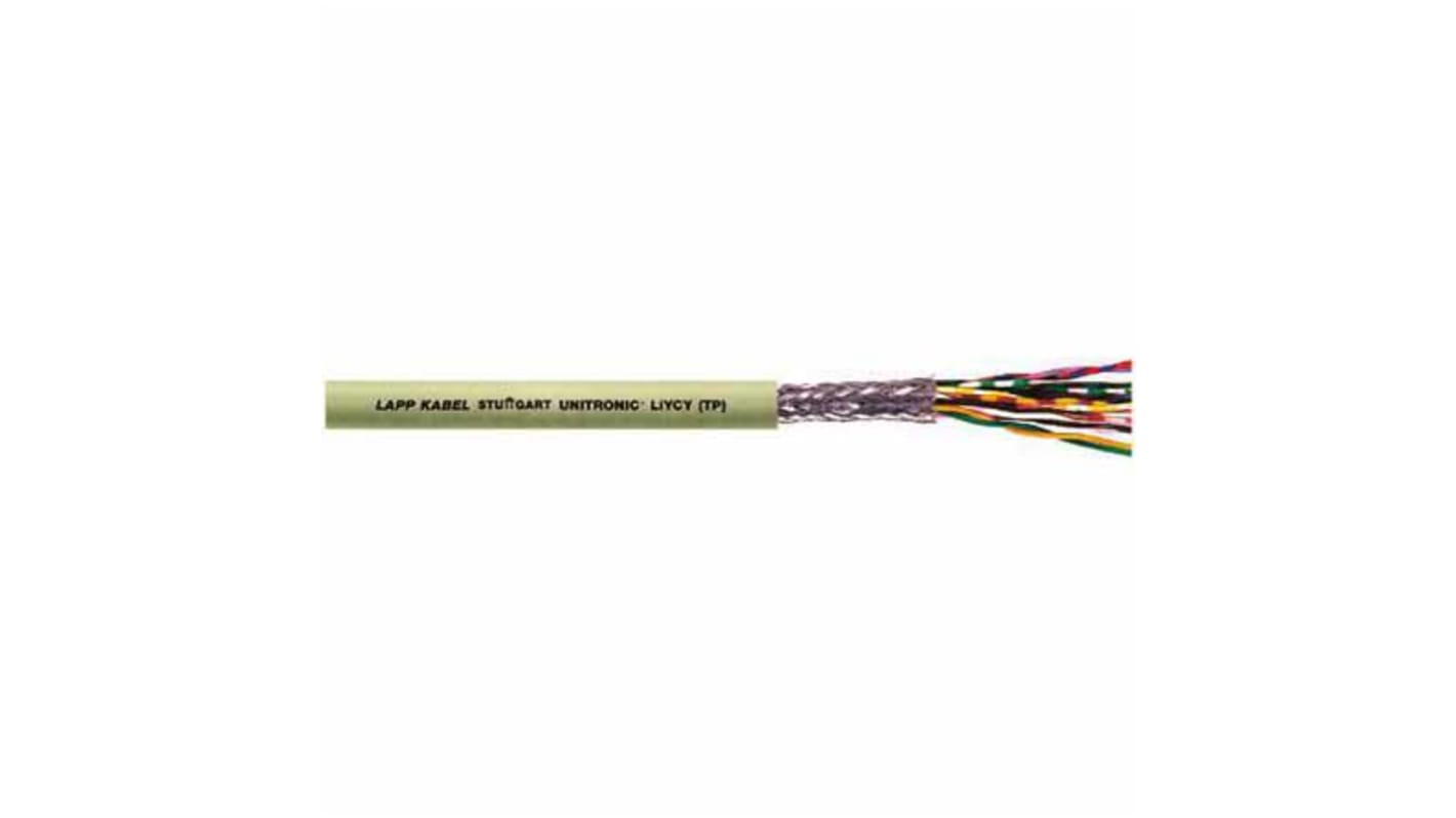 Lapp Twisted Pair Data Cable, 8 Pairs, 0.25 mm², 16 Cores, 24 AWG, Screened, 100m, Grey Sheath