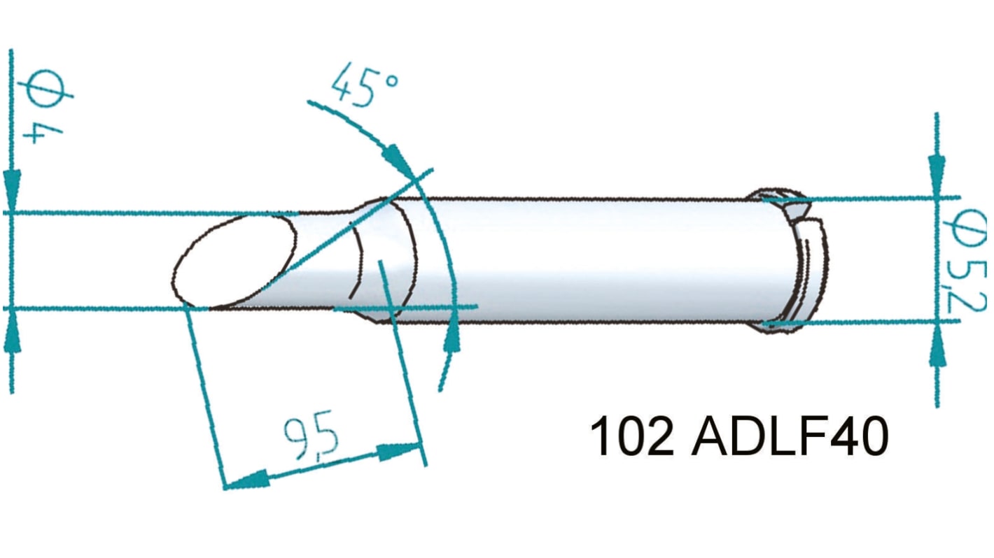 Ersa forrasztópákahegy Ø 4 mm, Lábas, használható (I-Eszköz)-hoz