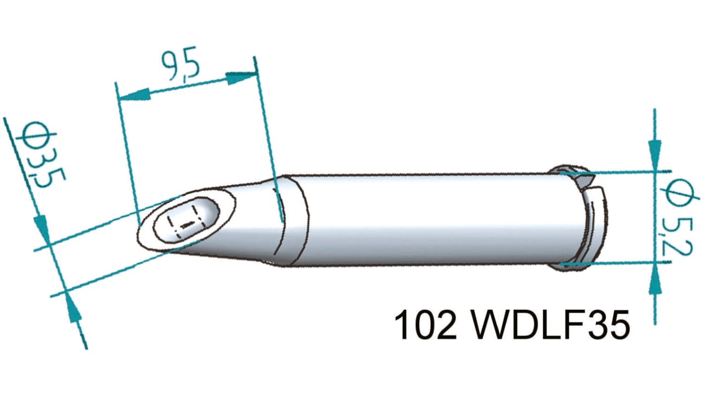 Ersa Lötspitze 3,5 mm Gerade, abgeschrägt Serie 102 für I-Tool