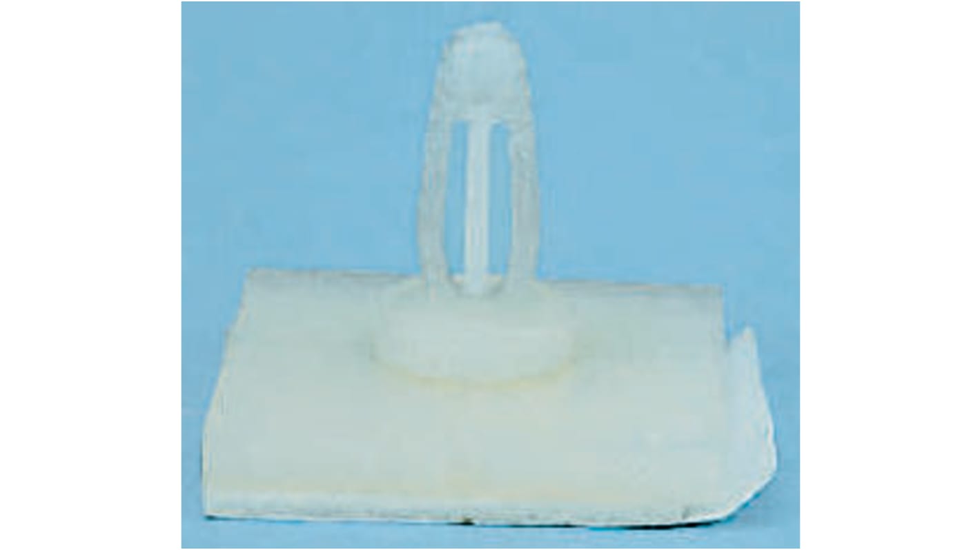 LCBSB-10-01A-RT, 15.9mm High Nylon Adhesive-Backed Support for 4mm PCB Hole, 17.8 x 17.8mm Base