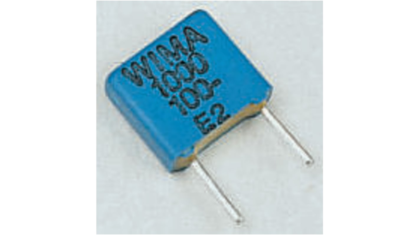 WIMA FKS2 Polyester Film Capacitor, 63 V ac, 100 V dc, ±20%, 1.5nF, Through Hole