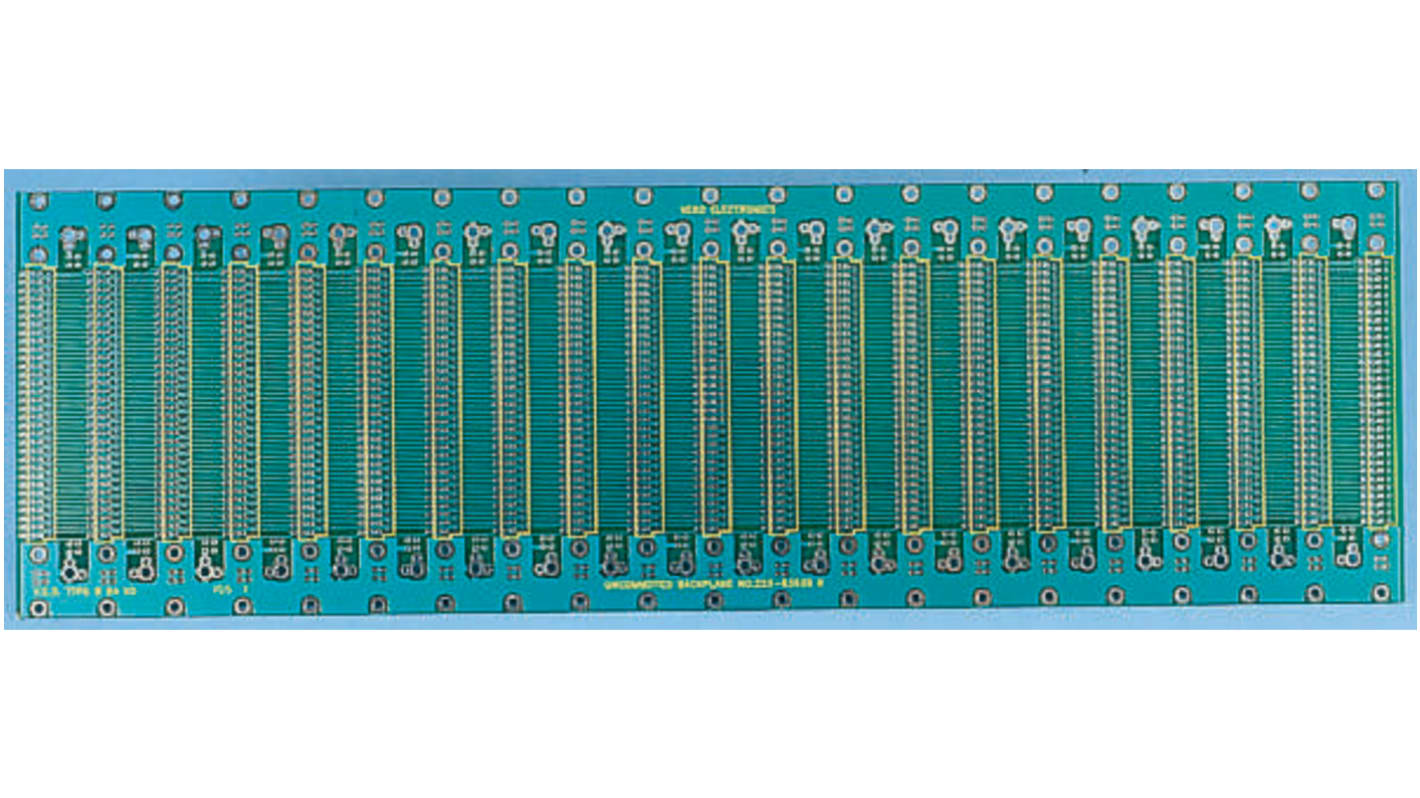 Vero Technologies 96 Way M3 Stud Faston Eurocard Backplane FR4 Double Sided 25.3HP With 20.32mm Connector Pitch