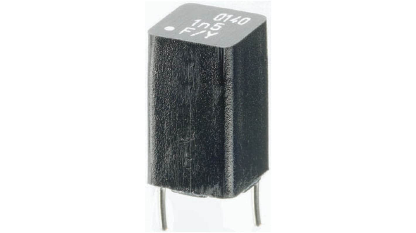 RS PRO, Filmkondensator, 1.5nF, ±1%, 63V dc, Dia: 7.5mm, Hulmontering