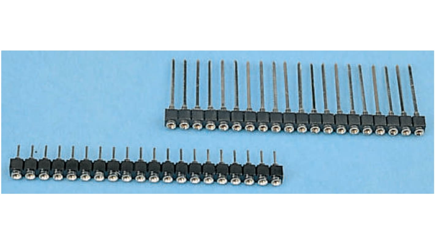 E-TEC SIB Series Straight Through Hole Mount PCB Socket, 32-Contact, 1-Row, 2.54mm Pitch, Solder Termination