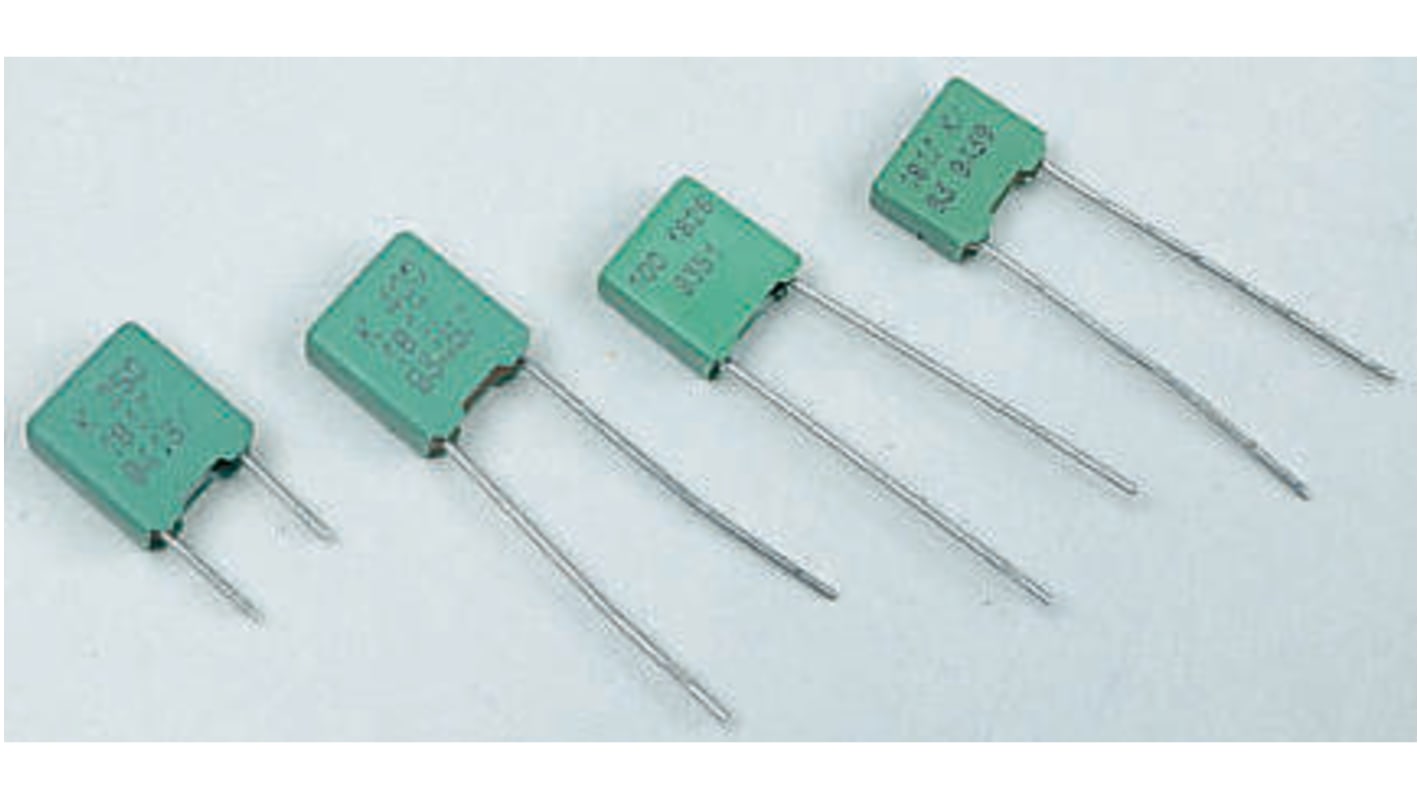 Vishay MKT 1817 Polyester Film Capacitor, 40 V ac, 63 V dc, ±10%, 680nF, Through Hole