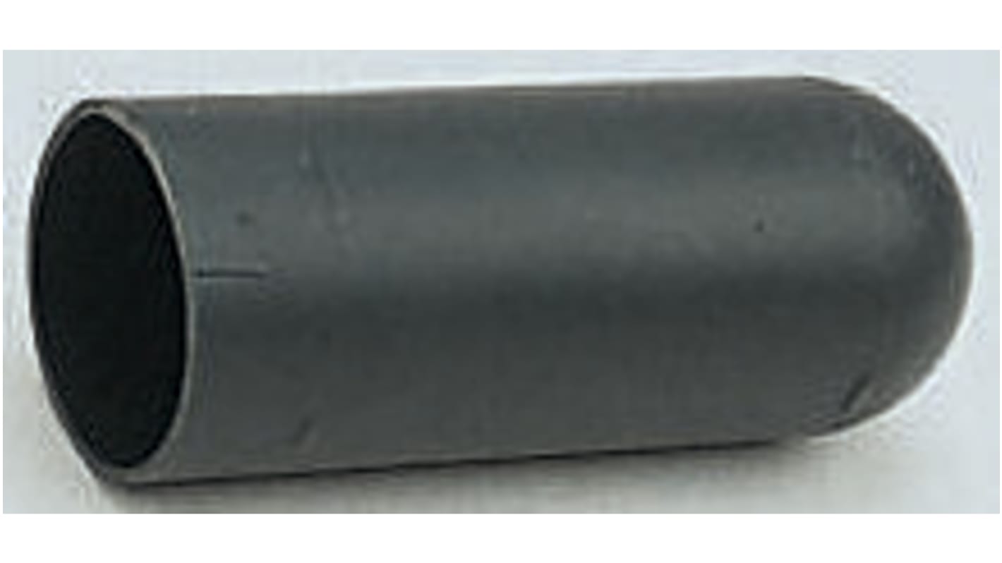 End Cap Black, Semi-Rigid Polyolefin Adhesive Lined, 39.4mm