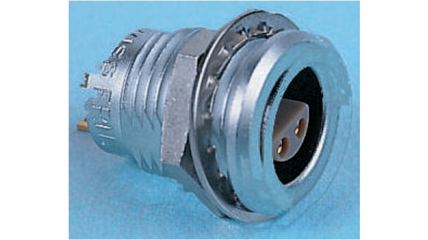 Lemo Circular Connector, 6 Contacts, Panel Mount, Socket, Female, IP50, 1S Series