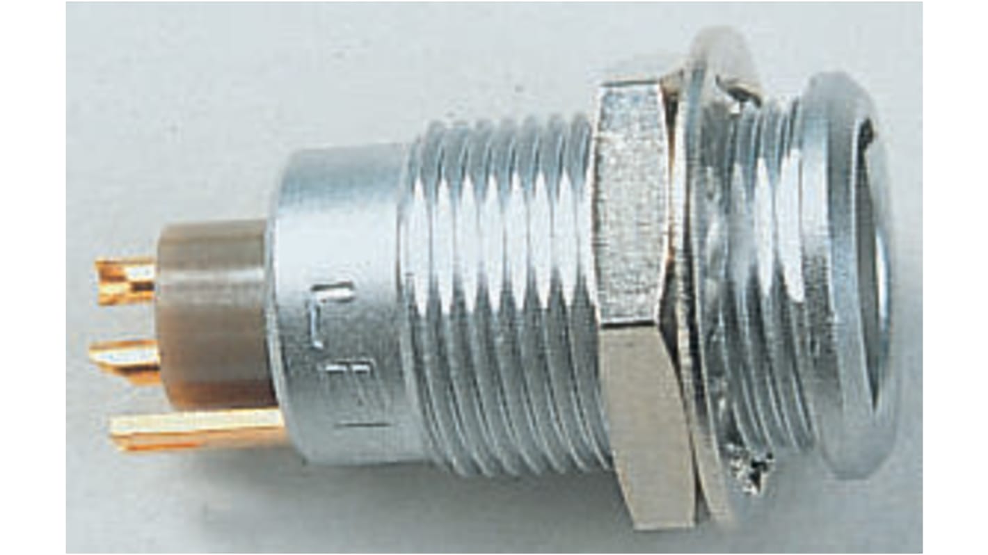 Lemo Circular Connector, 10 Contacts, Panel Mount, Socket, Female, IP50, 3B Series