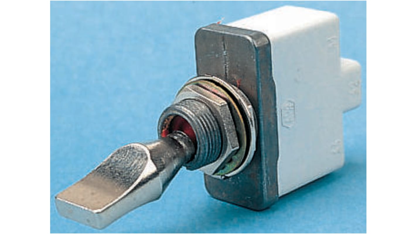 APEM Toggle Switch, Panel Mount, On-Off-On, DPST, Screw Terminal