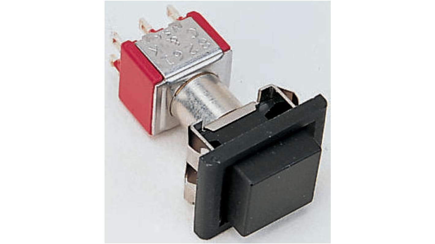 C & K Push Button Switch, Latching, Panel Mount, DPDT