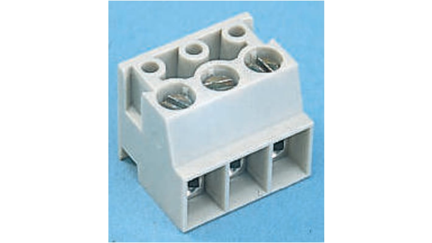 Wieland 8142 Series PCB Terminal Block, 2-Contact, 5mm Pitch, Cable Mount, 1-Row, Screw Termination