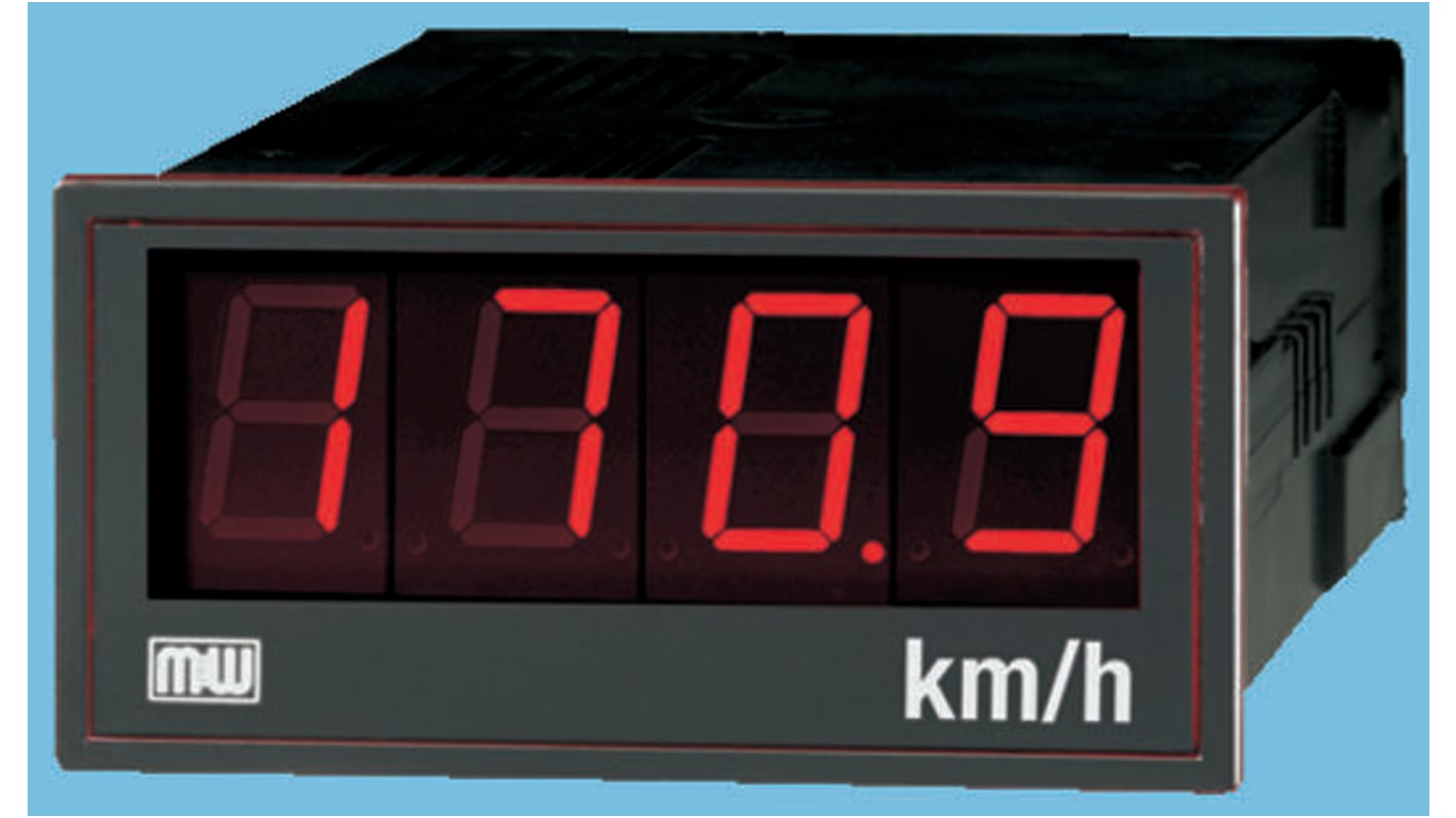 Voltímetro digital AC GILGEN Muller & Weigert, con display LED, 3.5 dígitos, precisión ±0,1%, dim. 92mm x 45.5mm