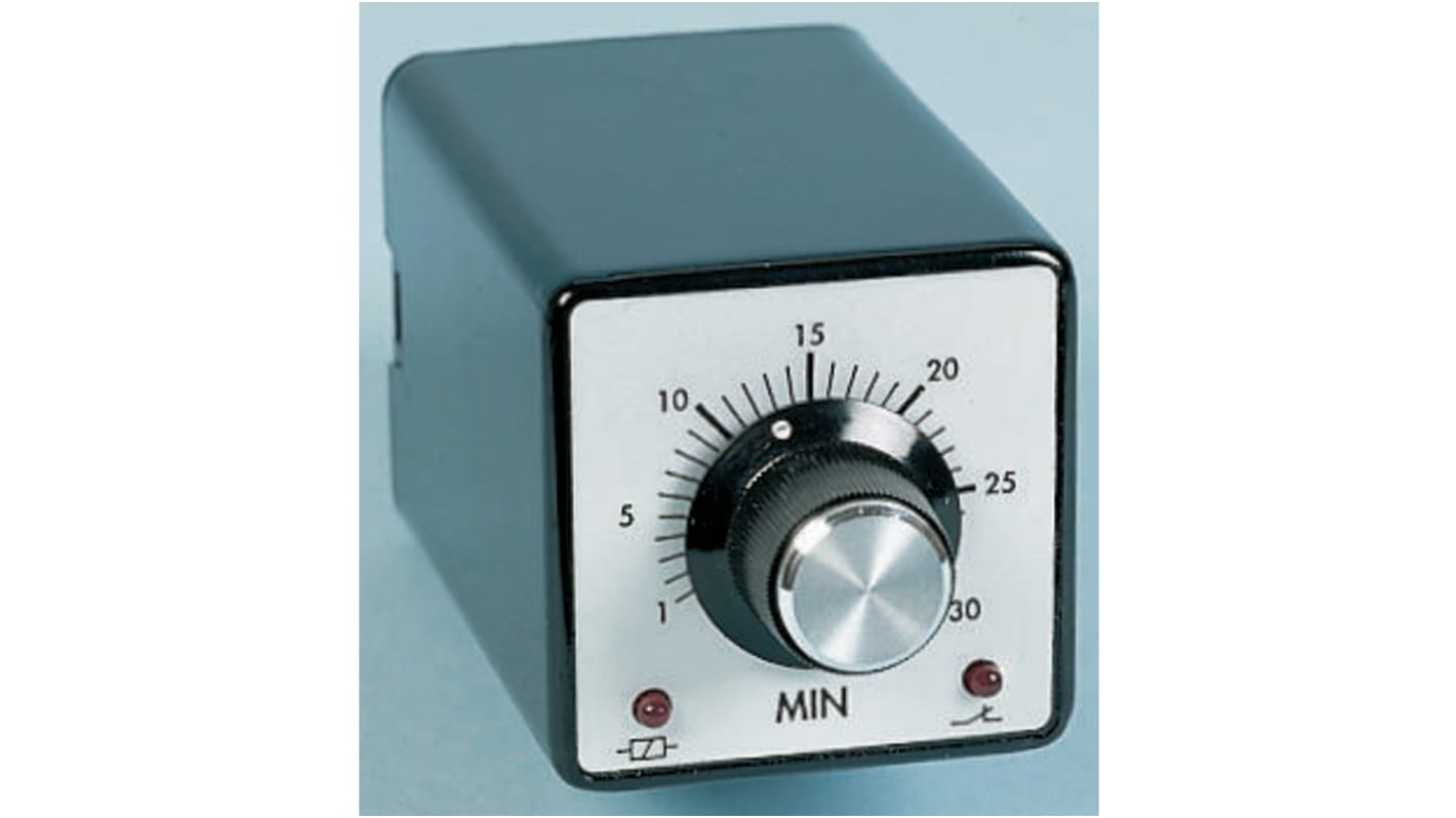 Tempatron Plug In Timer Relay, 240V ac, 2-Contact, 3 → 60min, 1-Function, DPDT