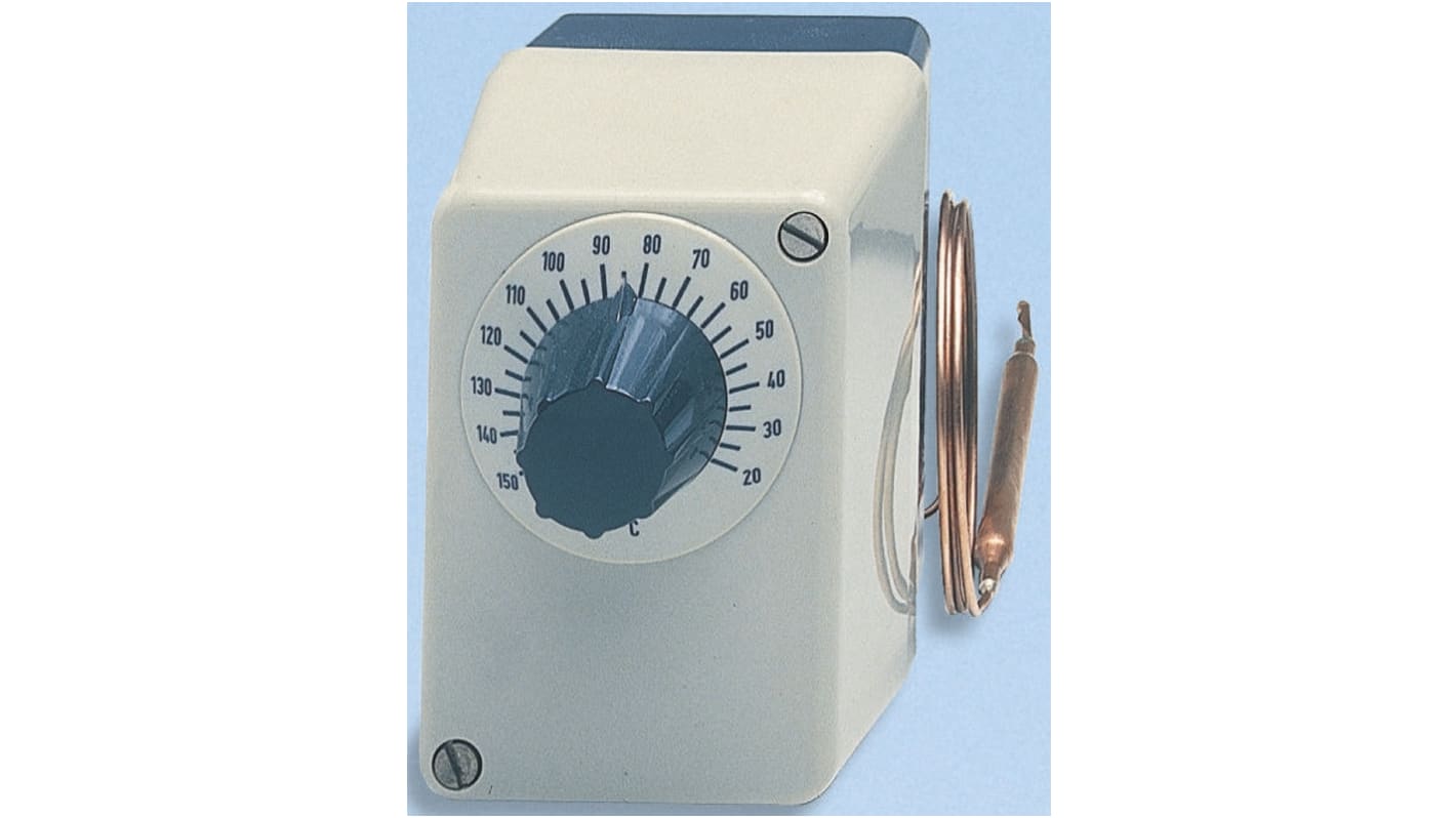 603021/01206430100040100000000006/000 Jumo Capillary Thermostat, +300°C Max, NO/NC