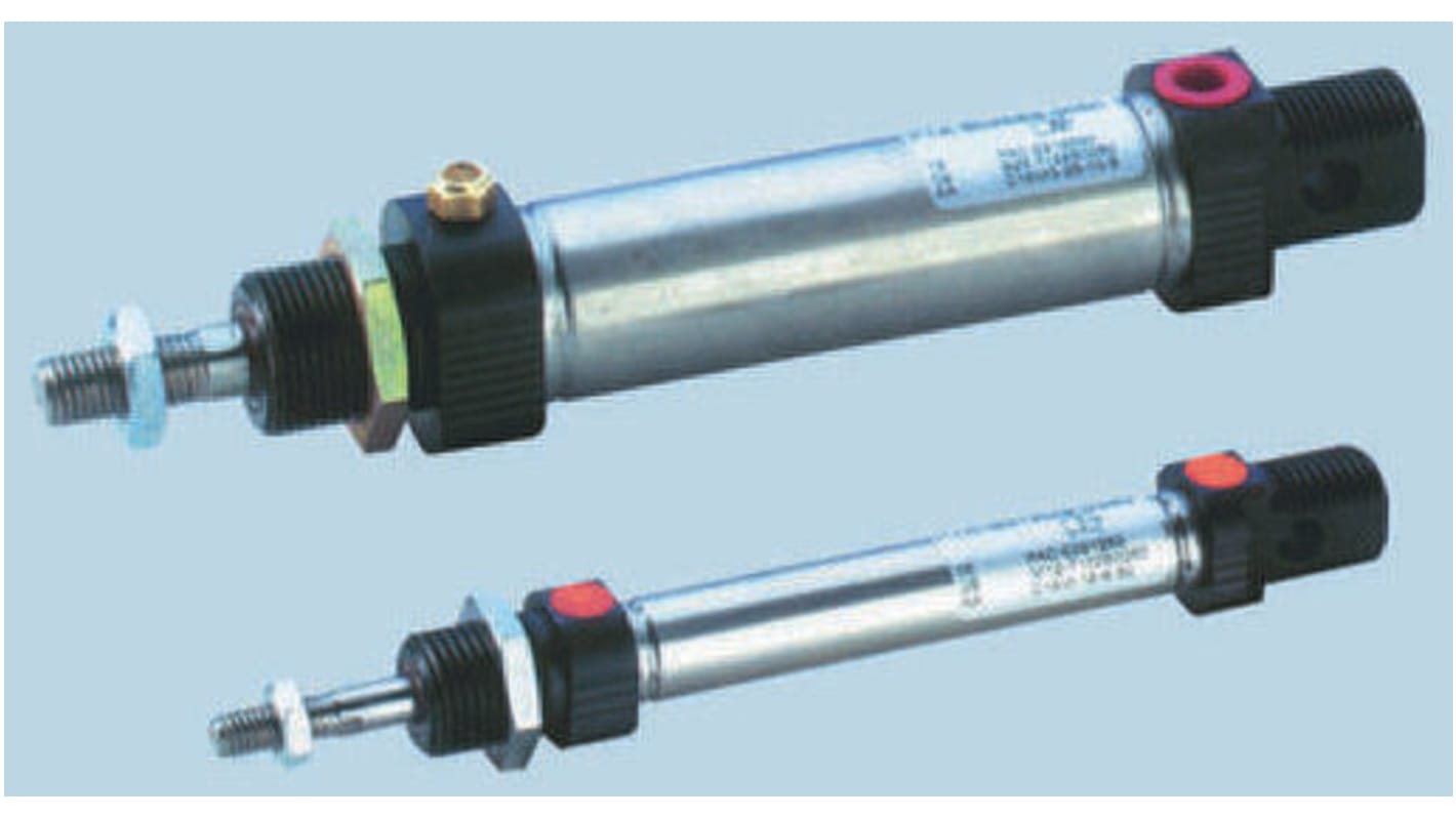 Parker Pneumatic Piston Rod Cylinder - 12mm Bore, 25mm Stroke, P1A Series, Double Acting