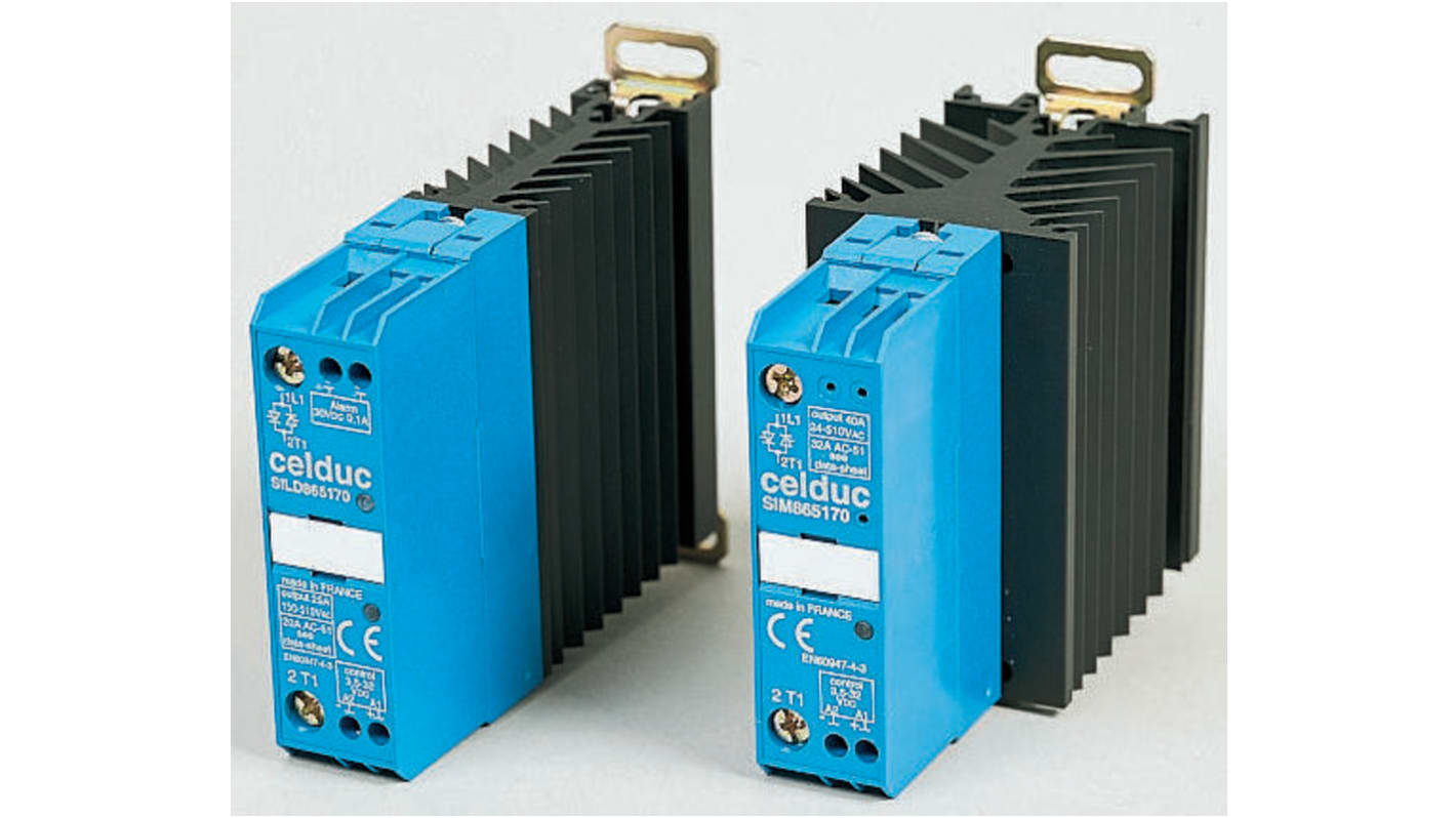 Relè a stato solido SILD865170, Guida DIN, 32 A, 510 V rms, Zero Cross celpac Ready to use SILD