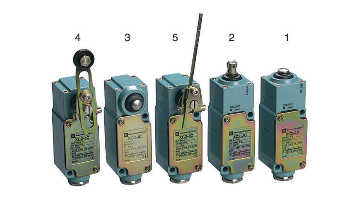 Telemecanique OsiSense XC Endschalter, 1-polig, Schließer/Öffner, IP 65, Metall, 3A Anschluss Kabel