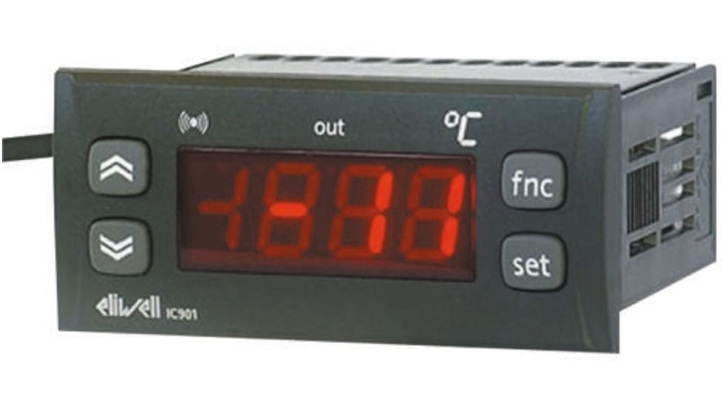 IC 901 Eliwell On/Off Temperature Controller, 74 x 32mm, PTC Input