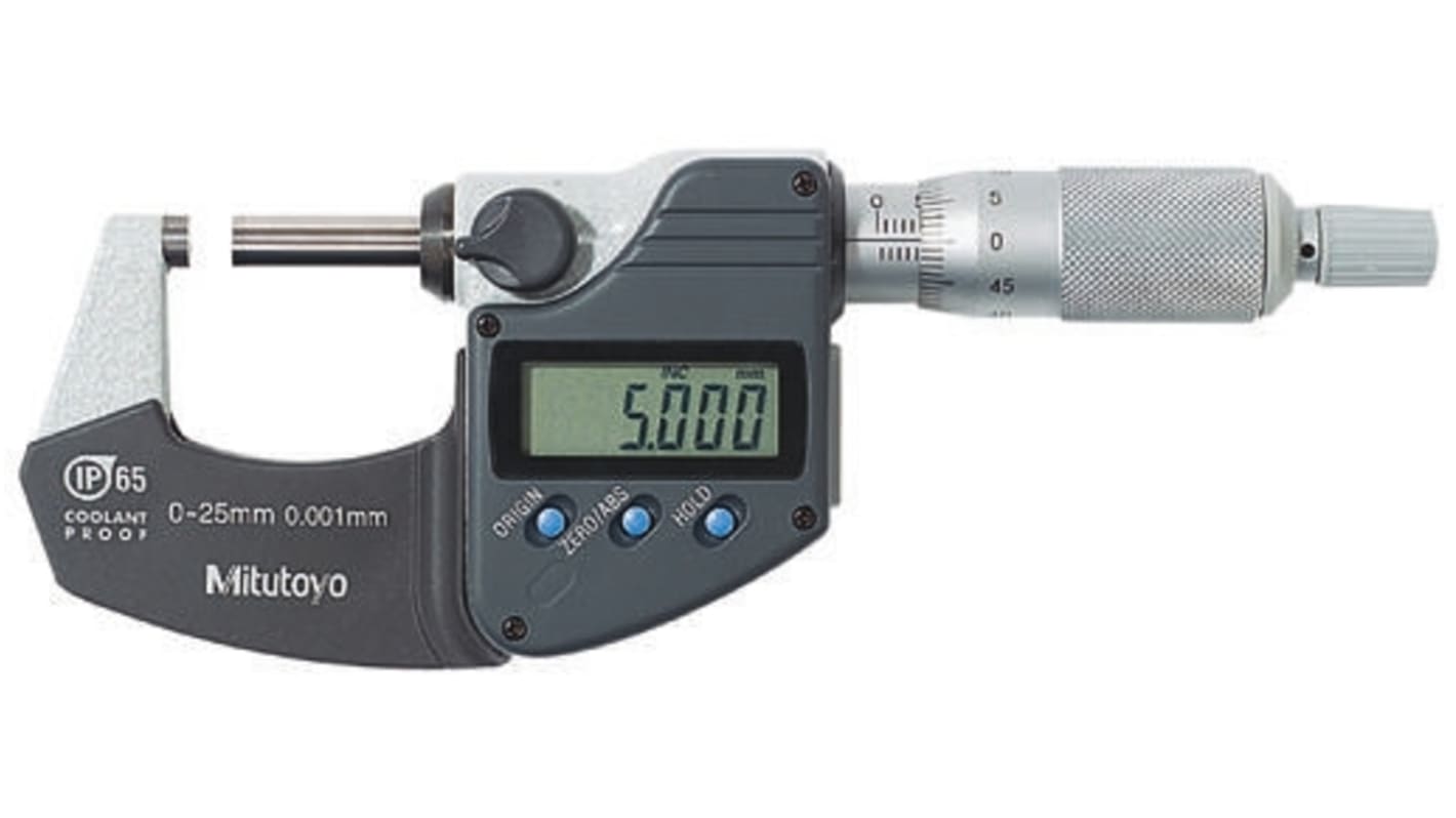 Mitutoyo Digital Mikrometer Außen-Messschraube metrisch, zöllig, 0mm bis 25mm / ±0,00005 in