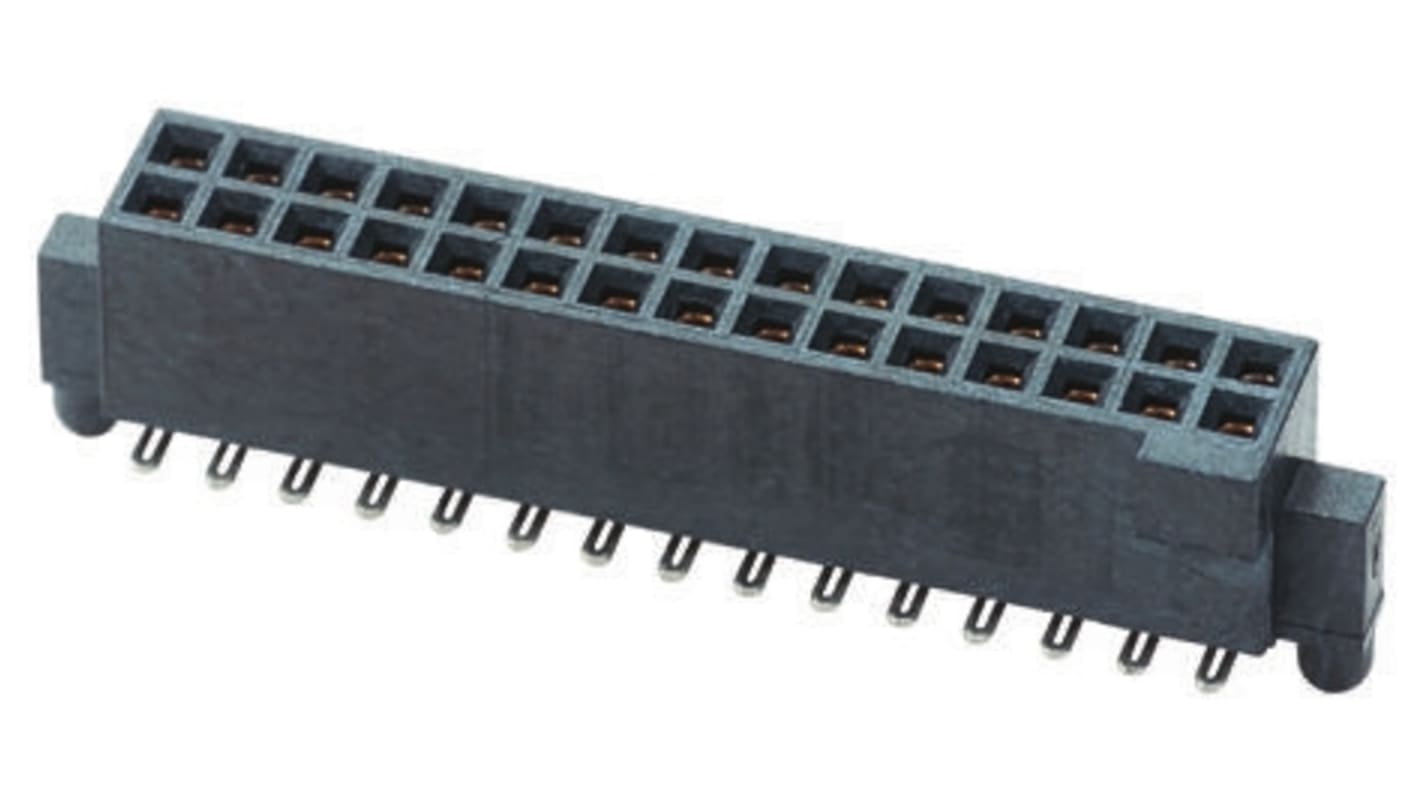 Conector hembra para PCB Samtec serie SFM, de 60 vías en 2 filas, paso 1.27mm, 350 V, 12A, Montaje Superficial, para