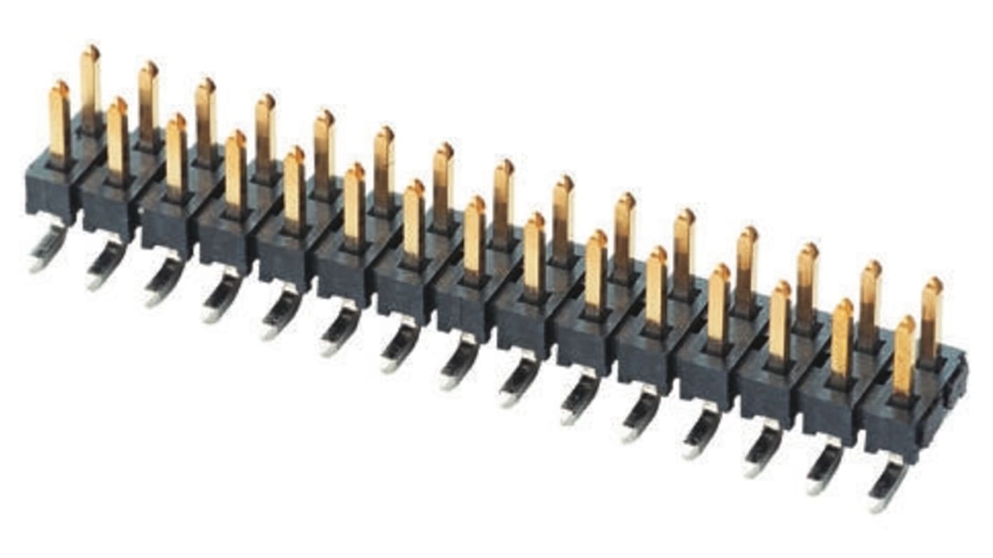 Samtec TMM Series Straight Surface Mount Pin Header, 50 Contact(s), 2.0mm Pitch, 2 Row(s), Unshrouded