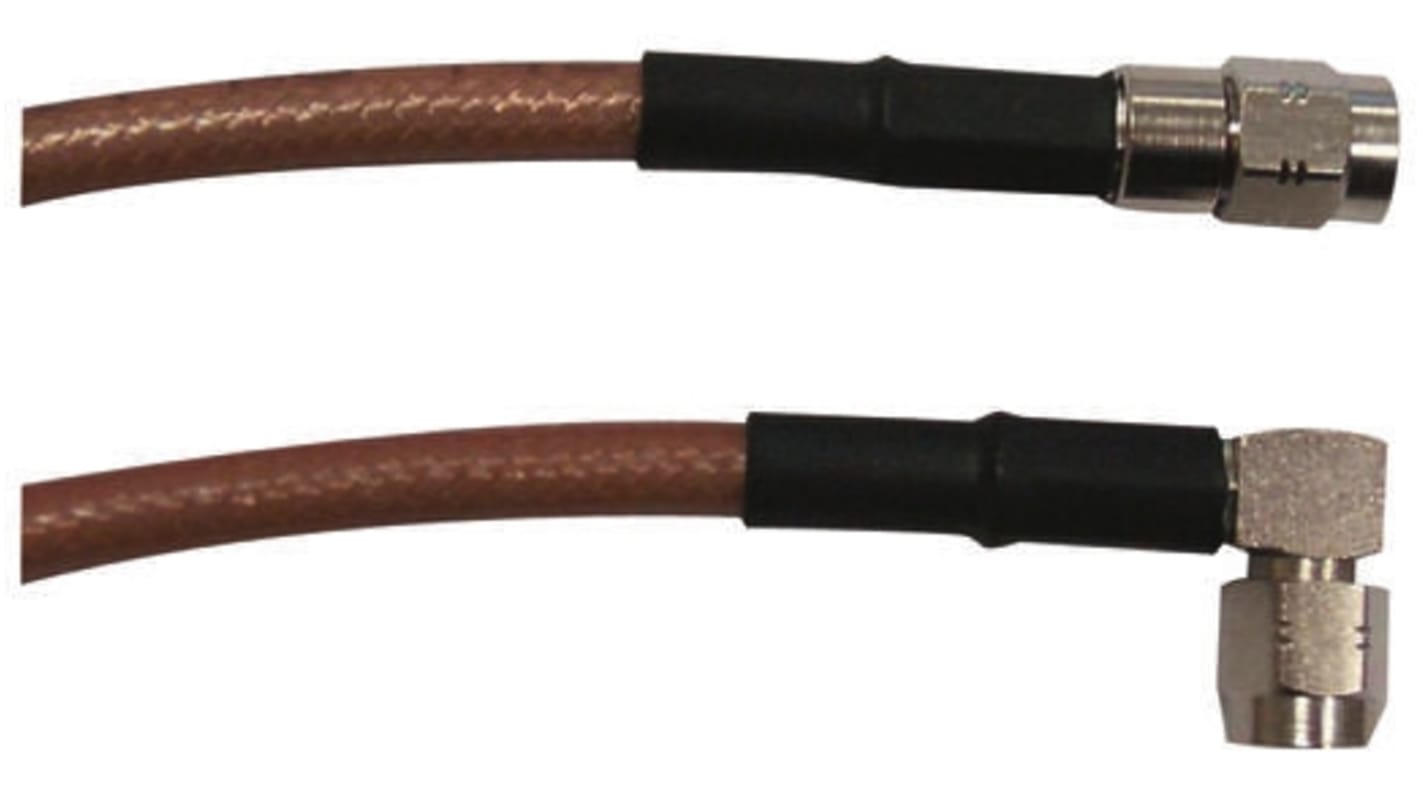 R284C0351056 | Câble coaxial Radiall, RG316, SMA, / SMA, 500mm, Marron | RS