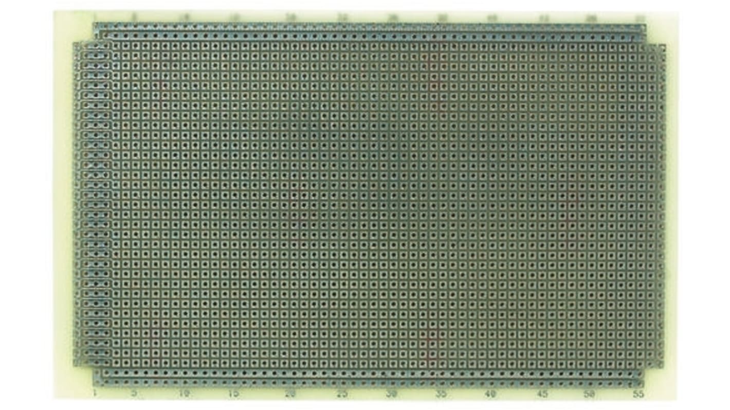 Płytka prototypowa AG631 dwustronna DIN 41612 FR4, Ø 1mm, rozstaw 2.54 x 2.54mm, 160 x 100 x 1.6mm, CIF