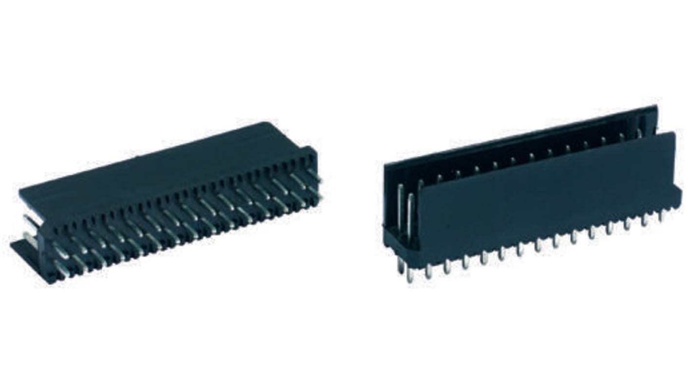 Stelvio Kontek 475 Series Straight Through Hole PCB Header, 4 Contact(s), 2.54mm Pitch, 2 Row(s), Shrouded