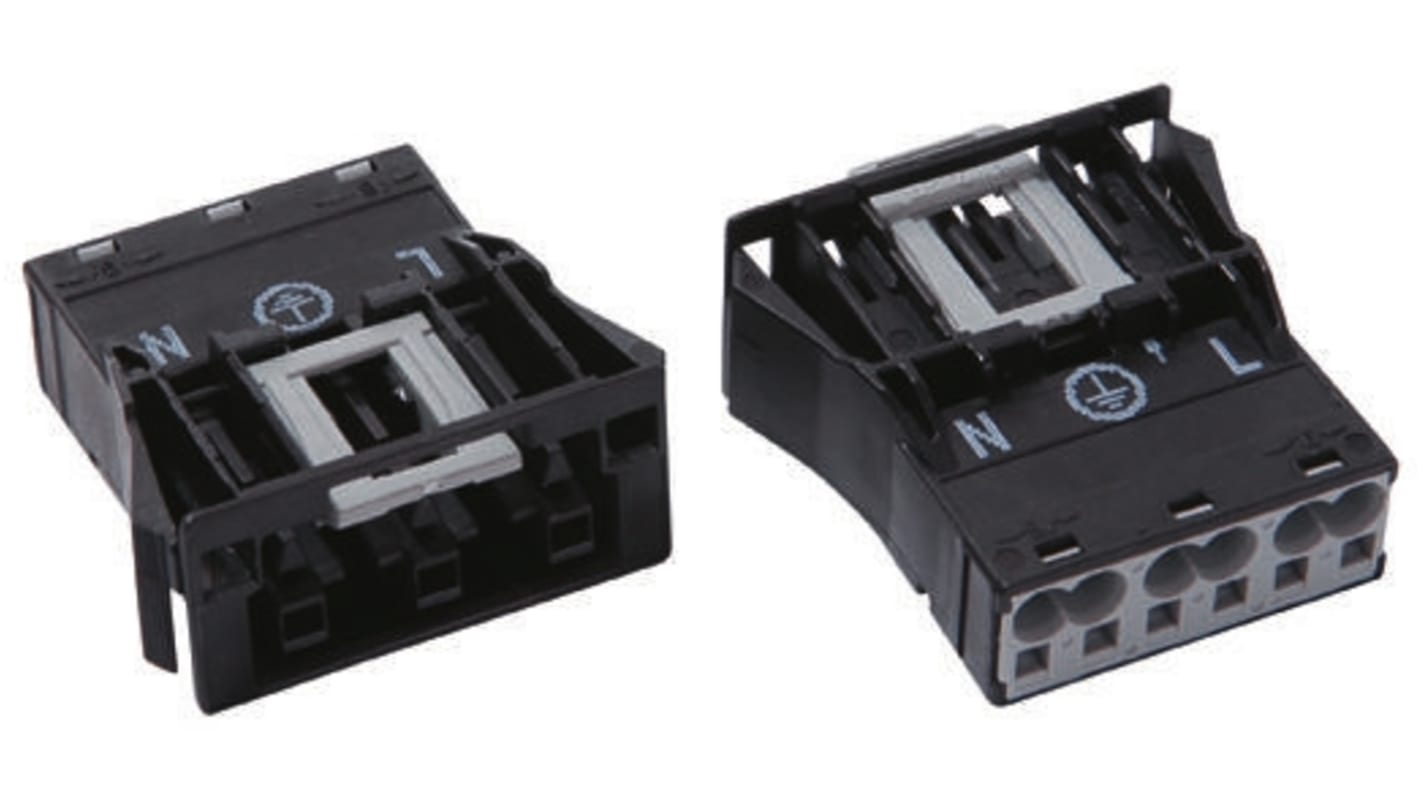 Conector de iluminación Hembra 770-703, 250 V, 25A