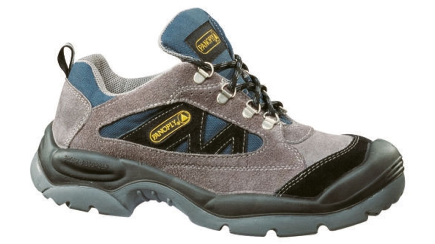 Delta Plus X-Large Industry Safety Shoes - UK 10.5, PUR Toe Cap, Blue/Grey