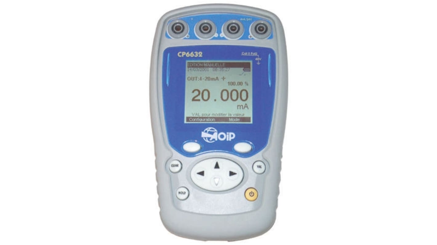 Aoip Instrumentation CP-6632 Current & Voltage Calibrator, Max Voltage 50V, Max Current 25mA