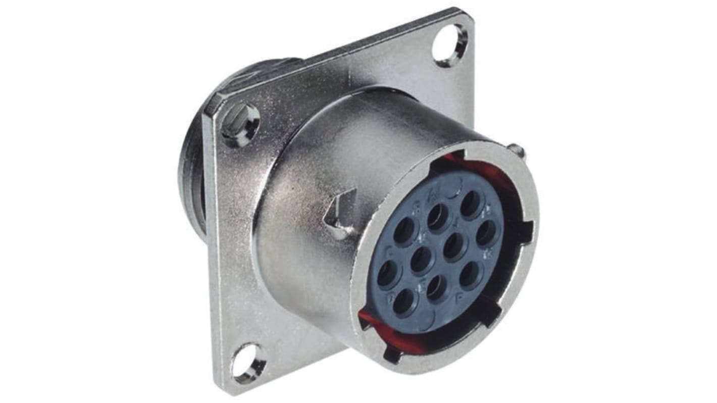 Souriau, UTO 6 Way Wall Mount MIL Spec Circular Connector Receptacle, Socket Contacts,Shell Size 10, Bayonet Coupling,